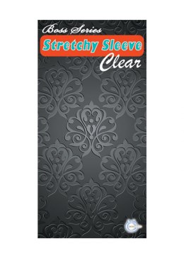 NAKŁADKA STYMULUJĄCA NASADKA NA PENISA STYMULATOR STYMULATOR-STRETCHY SLEEVE CLEAR