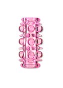 NAKŁADKA STYMULUJĄCA NASADKA NA PENISA STYMULATOR STYMULATOR-STRETCHY SLEEVE PINK