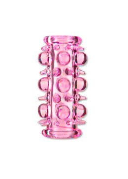 NAKŁADKA STYMULUJĄCA NASADKA NA PENISA STYMULATOR STYMULATOR-STRETCHY SLEEVE PINK