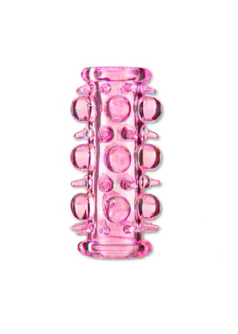 NAKŁADKA STYMULUJĄCA NASADKA NA PENISA STYMULATOR STYMULATOR-STRETCHY SLEEVE PINK