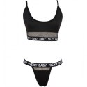 KINKY PLEASURE - SEXY LINGERIE - SMALL - BLACK KPL02