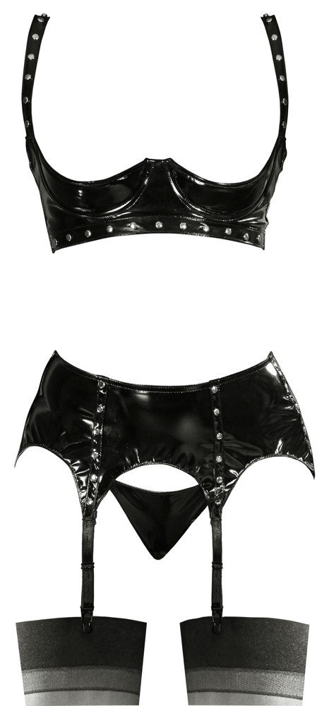 Vinyl Shelf Bra Set S Vinyl Shelf Bra Set S