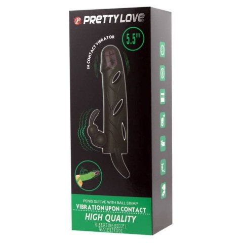 Pretty Love Penis Sleeve With Ball Strap Pretty Love Penis Sleeve With Ball Strap