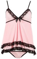 Koszulka Babydoll Różowa mgiełka XL