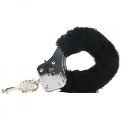 Furry cuffs, colour black, in colour box Furry cuffs, colour black, in colour box