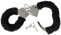 Furry cuffs, colour black, in colour box