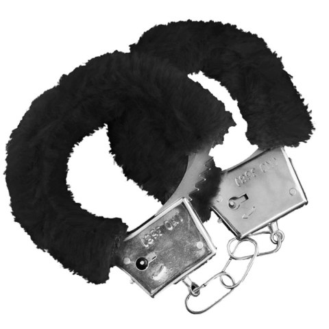 Furry cuffs, colour black, in colour box Furry cuffs, colour black, in colour box
