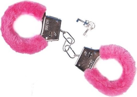 Furry cuffs, colour pink, in colour box Furry cuffs, colour pink, in colour box