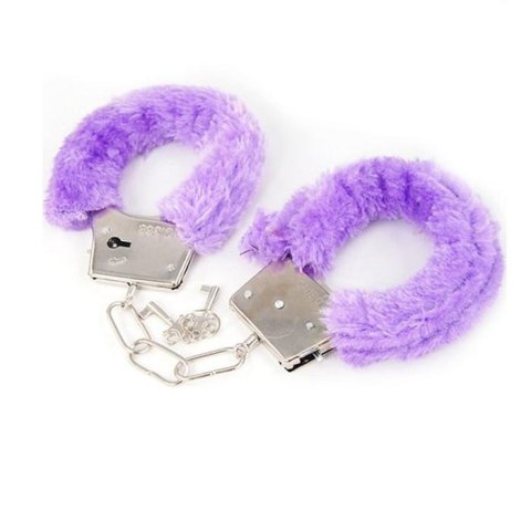 Furry cuffs, colour purple, in colour box Furry cuffs, colour purple, in colour box