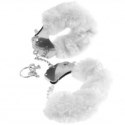 Furry cuffs, colour white, in colour box