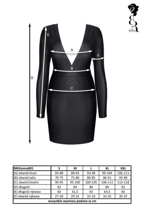 BIELIZNA - BRGIANNA001 SUKIENKA CZARNA ROZMIAR XXL BIELIZNA - BRGIANNA001 SUKIENKA CZARNA ROZMIAR XXL