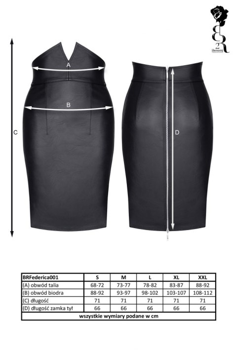 BIELIZNA - BRFEDERICA001 SPÓDNICA CZARNA ROZMIAR XL BIELIZNA - BRFEDERICA001 SPÓDNICA CZARNA ROZMIAR XL