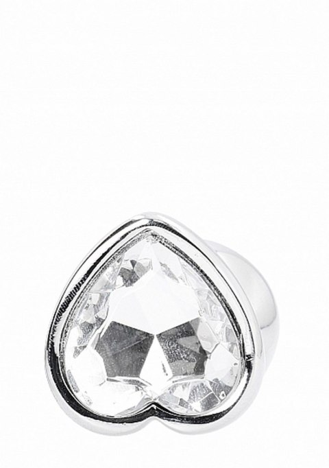 Love Heart Diamond Plug - 3.15 Inch - Silver Love Heart Diamond Plug - 3.15 Inch - Silver
