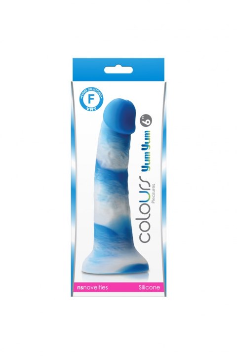 COLOURS PLEASURES YUM 6 DILDO BLUE COLOURS PLEASURES YUM 6 DILDO BLUE