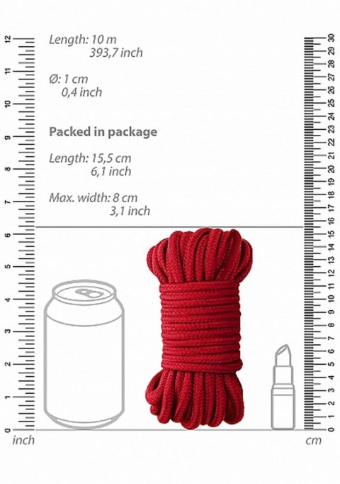 Thick Bondage Rope - 10 meter - Red Thick Bondage Rope - 10 meter - Red