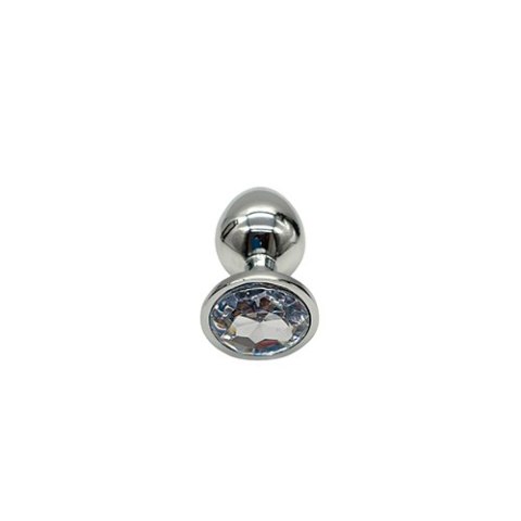 PLUG-DIAMOND KING BUTT PLUG - METAL LARGE CLEAR PLUG-DIAMOND KING BUTT PLUG - METAL LARGE CLEAR