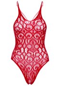 Seamless scroll lace bodysuit