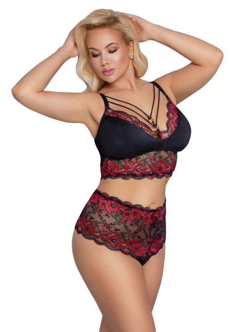 BRA AND BRIEFS BLACK/RED 2XL BRA AND BRIEFS BLACK/RED 2XL