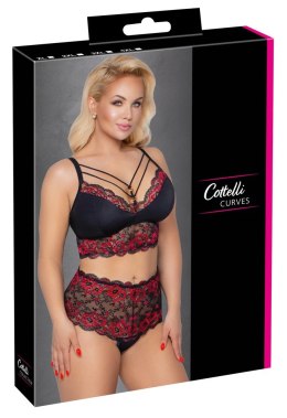 BRA AND BRIEFS BLACK/RED 3XL
