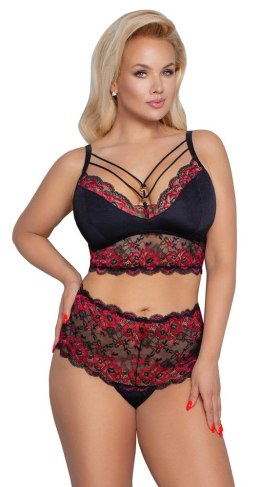 BRA AND BRIEFS BLACK/RED 3XL