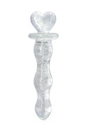 FIREFLY GLASS HEART A GLOW CLEAR