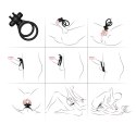 PIERŚCIEŃ EREKCYJNY SEX RING WIBRACJE STYMULATOR Traveler black