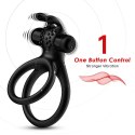 PIERŚCIEŃ EREKCYJNY SEX RING WIBRACJE STYMULATOR Traveler black