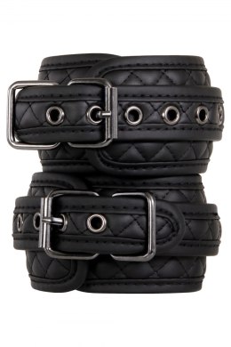 SKÓRZANE SOLIDNE KAJDANKI ŁAŃCUSZEK MOCNY SEX BLAZE ANKLE CUFF DIAMOND BLACK