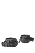SKÓRZANE SOLIDNE KAJDANKI ŁAŃCUSZEK MOCNY SEX BLAZE ANKLE CUFF DIAMOND BLACK