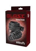 SKÓRZANE SOLIDNE KAJDANKI ŁAŃCUSZEK MOCNY SEX BLAZE ANKLE CUFF DIAMOND BLACK