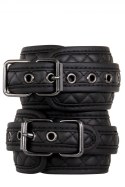 SKÓRZANE SOLIDNE KAJDANKI ŁAŃCUSZEK MOCNY SEX BLAZE ANKLE CUFF DIAMOND BLACK