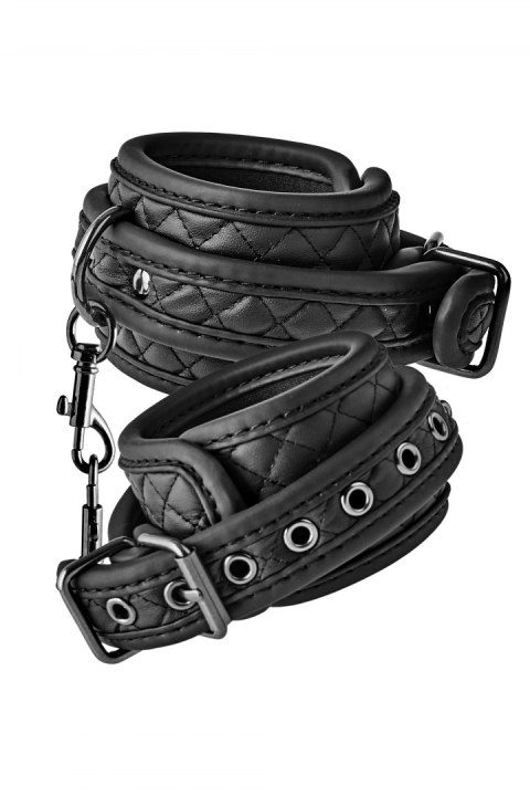 SKÓRZANE SOLIDNE KAJDANKI ŁAŃCUSZEK MOCNY SEX BLAZE ANKLE CUFF DIAMOND BLACK SKÓRZANE SOLIDNE KAJDANKI ŁAŃCUSZEK MOCNY SEX BLAZE ANKLE CUFF DIAMOND BLACK