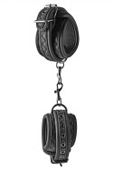 SKÓRZANE SOLIDNE KAJDANKI ŁAŃCUSZEK MOCNY SEX BLAZE ANKLE CUFF DIAMOND BLACK