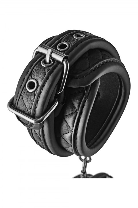 SKÓRZANE SOLIDNE KAJDANKI ŁAŃCUSZEK MOCNY SEX BLAZE ANKLE CUFF DIAMOND BLACK SKÓRZANE SOLIDNE KAJDANKI ŁAŃCUSZEK MOCNY SEX BLAZE ANKLE CUFF DIAMOND BLACK