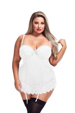 BUSTIER AND GSTRING WHITE, 1X/2X