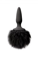 BUNNY TAILS MINI BLACK BLACK FUR