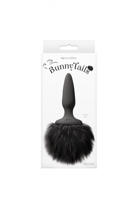 BUNNY TAILS MINI BLACK BLACK FUR BUNNY TAILS MINI BLACK BLACK FUR