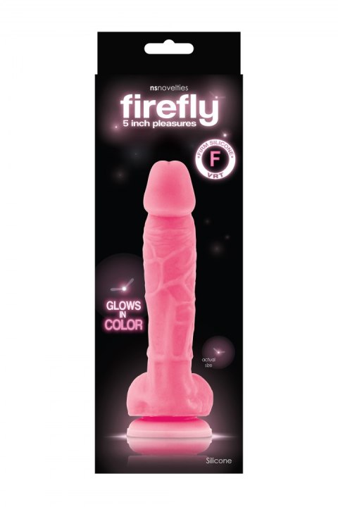 FIREFLY 5" GLOWING DILDO PINK FIREFLY 5" GLOWING DILDO PINK