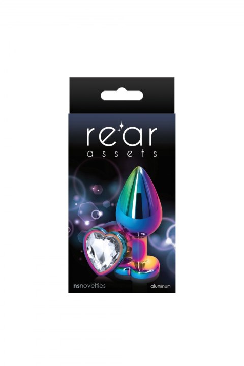 REAR ASSETS MULTICOLOR HEART MEDIUM CLEAR REAR ASSETS MULTICOLOR HEART MEDIUM CLEAR