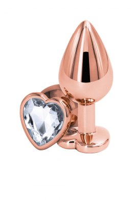 REAR ASSETS ROSE GOLD HEART MEDIUM CLEAR