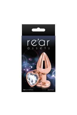 REAR ASSETS ROSE GOLD HEART MEDIUM CLEAR