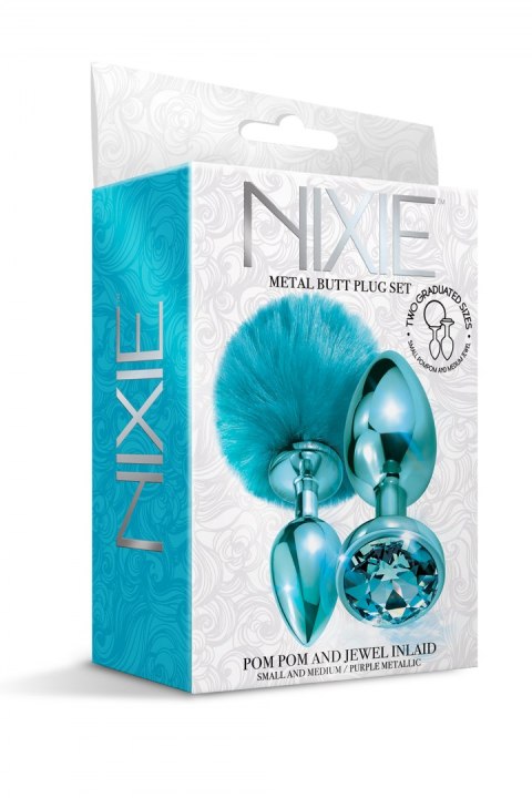 NIXIE METAL BUTT PLUG SET POM BLUE NIXIE METAL BUTT PLUG SET POM BLUE