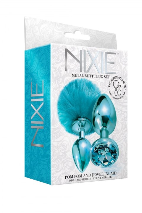 NIXIE METAL BUTT PLUG SET POM BLUE NIXIE METAL BUTT PLUG SET POM BLUE