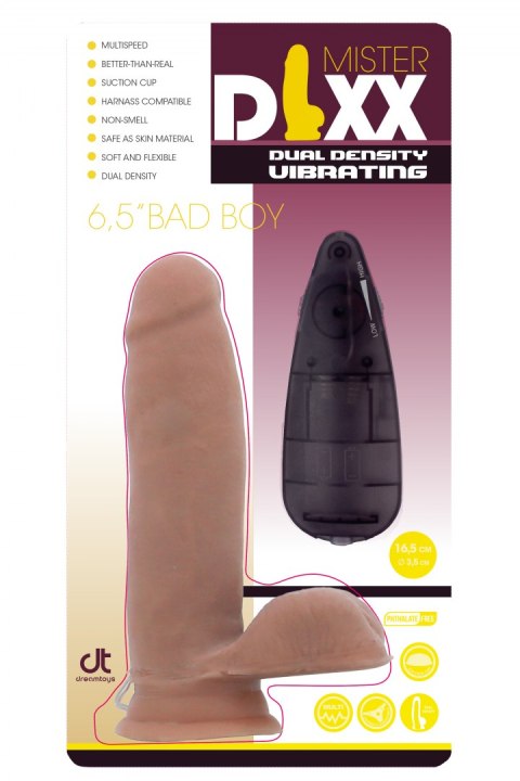 MR.DIXX BAD BOY 6,5' DUAL DENSITY VIBRATING DILDO MR.DIXX BAD BOY 6,5' DUAL DENSITY VIBRATING DILDO
