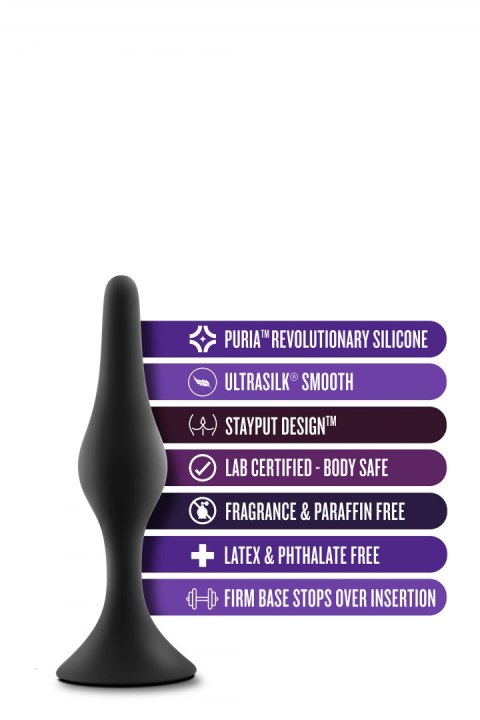 ANAL ADVENTURES PLATINUM SILICONE BEGINNER PLUG MEDIUM BLACK ANAL ADVENTURES PLATINUM SILICONE BEGINNER PLUG MEDIUM BLACK