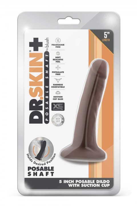 DR. SKIN PLUS 5 INCH POSABLE DILDO CHOCOLATE DR. SKIN PLUS 5 INCH POSABLE DILDO CHOCOLATE