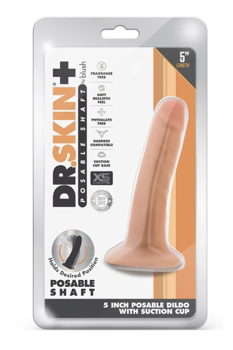 DR. SKIN PLUS 5 INCH POSABLE DILDO VANILLA DR. SKIN PLUS 5 INCH POSABLE DILDO VANILLA