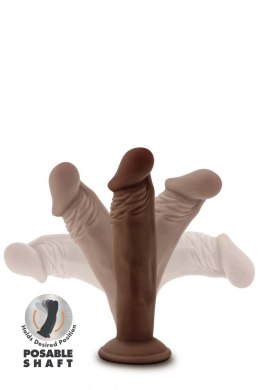 DR. SKIN PLUS 6 INCH POSABLE DILDO CHOCOLATE