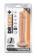 DR. SKIN PLUS 6 INCH POSABLE DILDO VANILLA