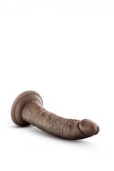 DR. SKIN PLUS 7 INCH POSABLE DILDO CHOCOLATE